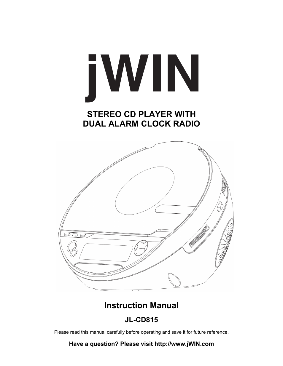 Jwin JL-CD815 User Manual | 16 pages