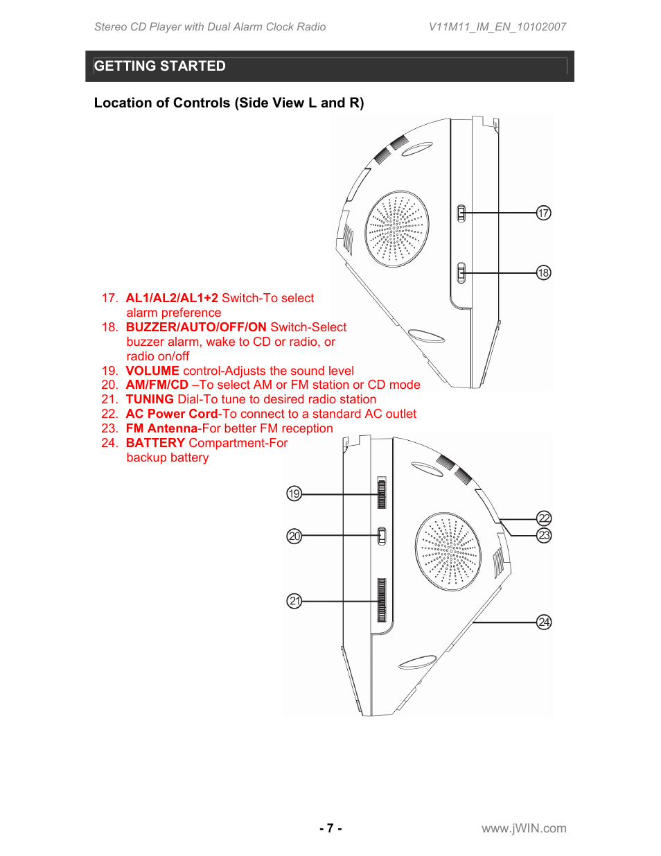 Jwin JL-CD815 User Manual | Page 8 / 16