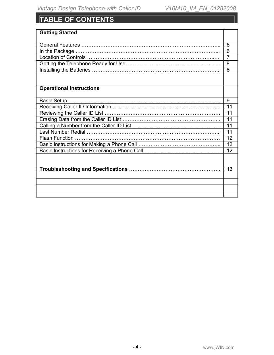 Jwin JT-P433 User Manual | Page 5 / 20