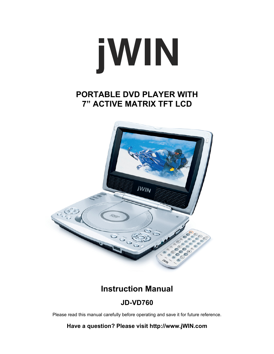 Jwin JDVD760 User Manual | 24 pages