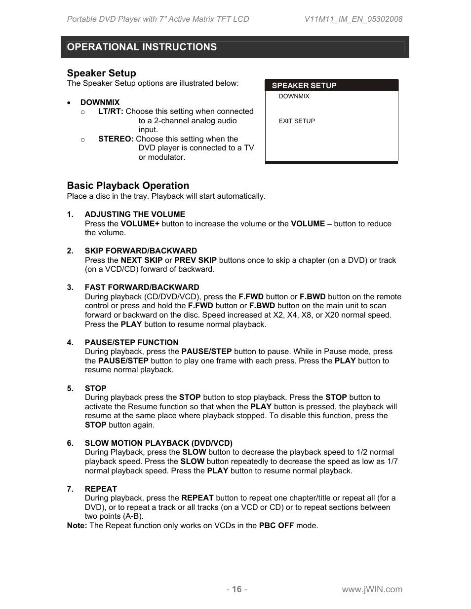 Jwin JDVD760 User Manual | Page 18 / 24