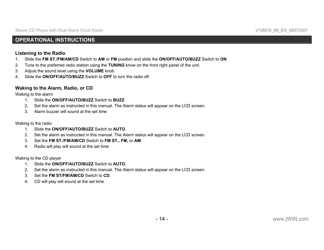 Jwin JL-K755 User Manual | Page 15 / 20
