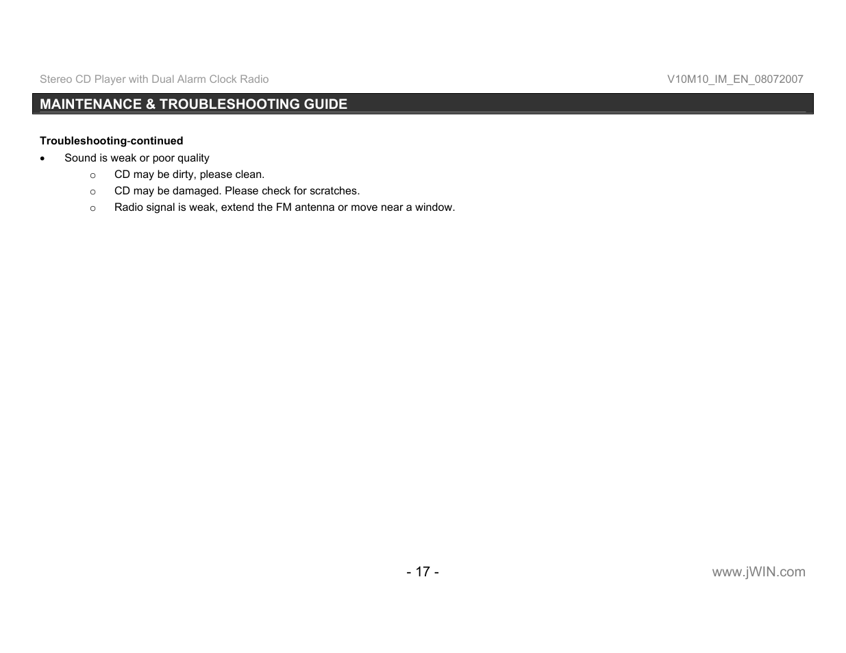 Jwin JL-K755 User Manual | Page 18 / 20