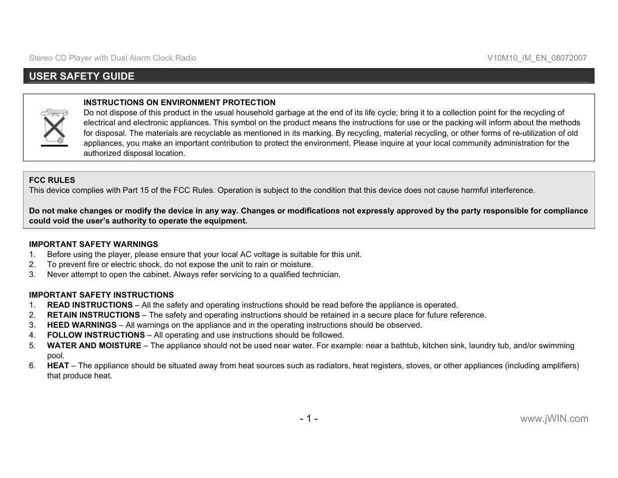 Jwin JL-K755 User Manual | Page 2 / 20