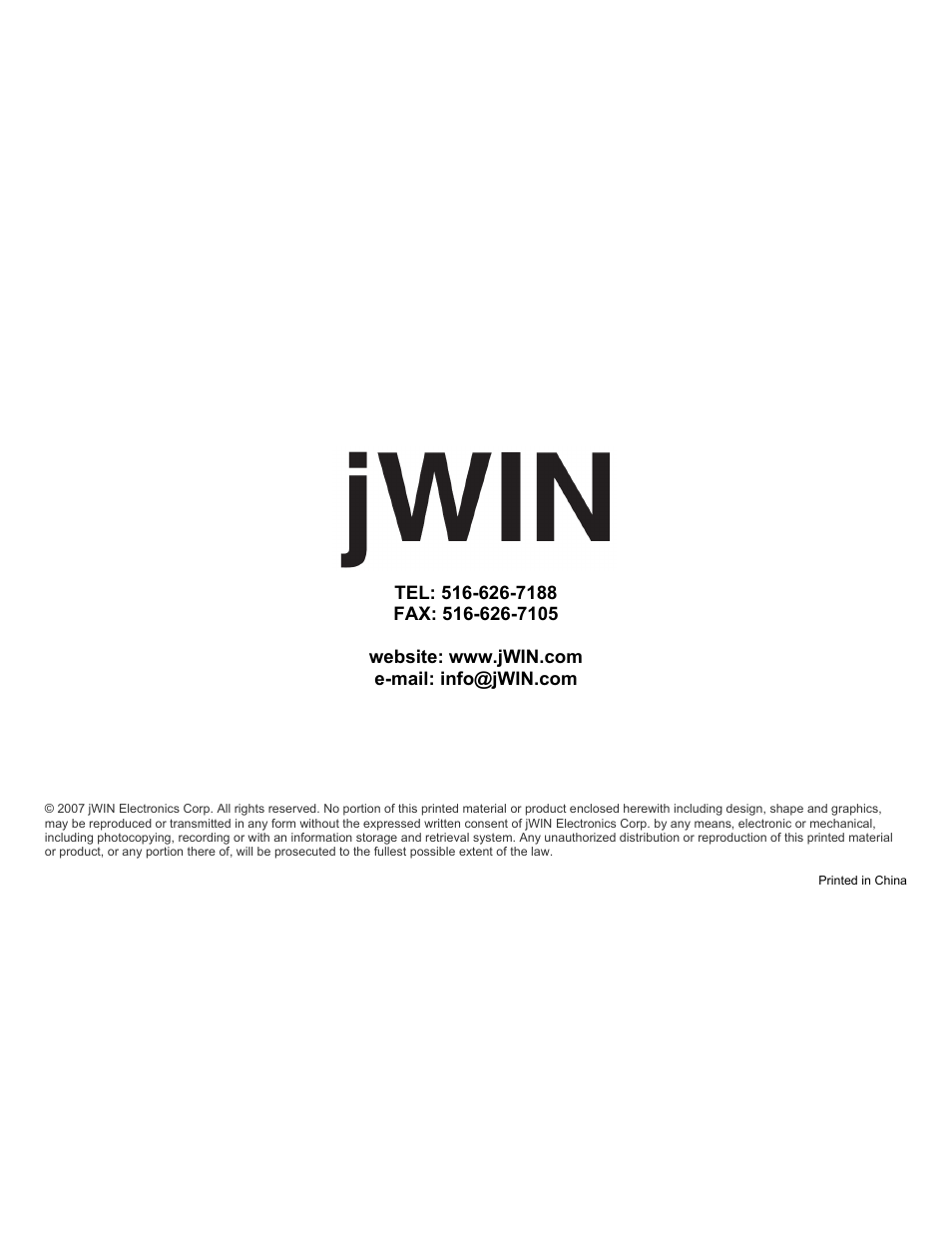 Jwin JL-K755 User Manual | Page 20 / 20