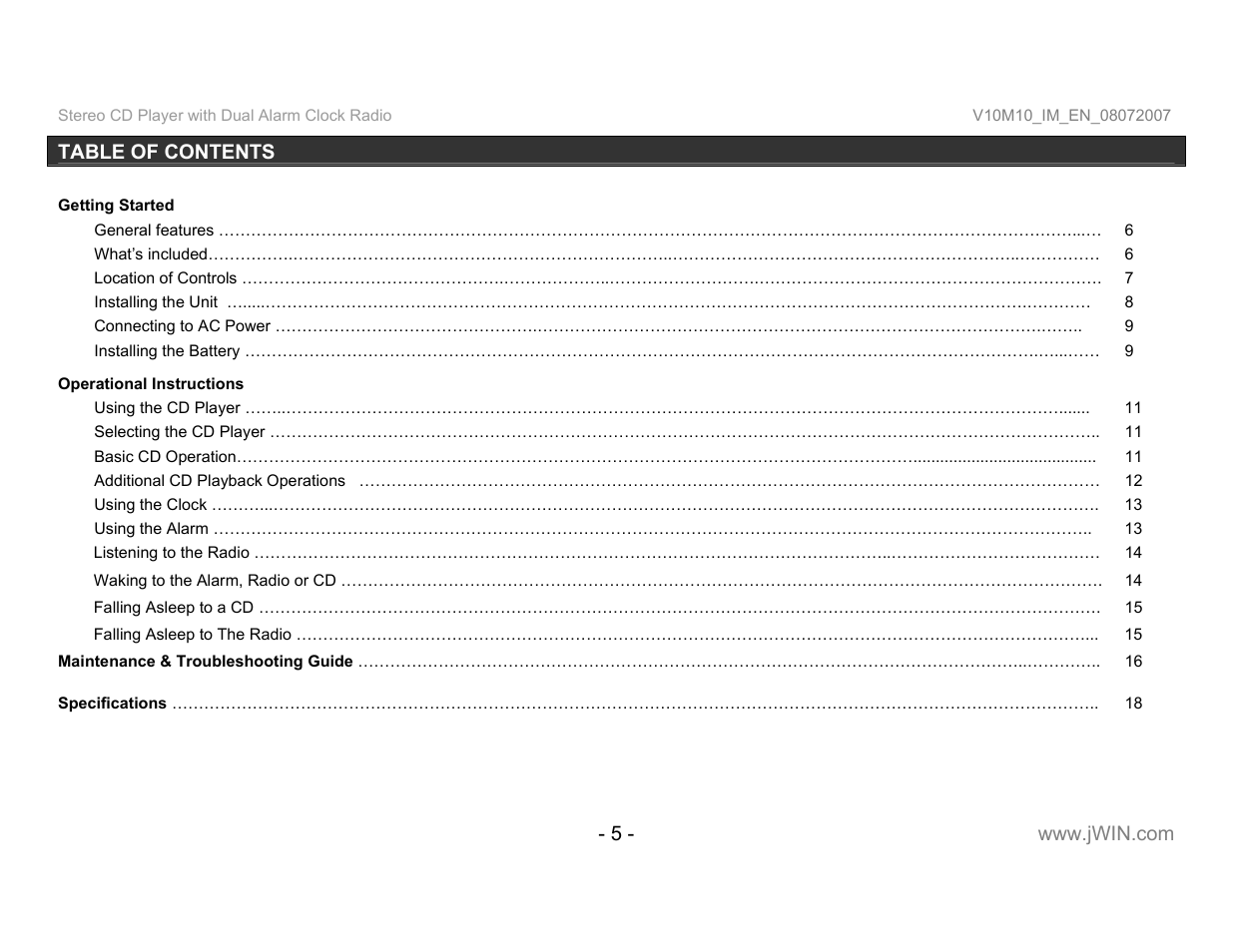 Jwin JL-K755 User Manual | Page 6 / 20