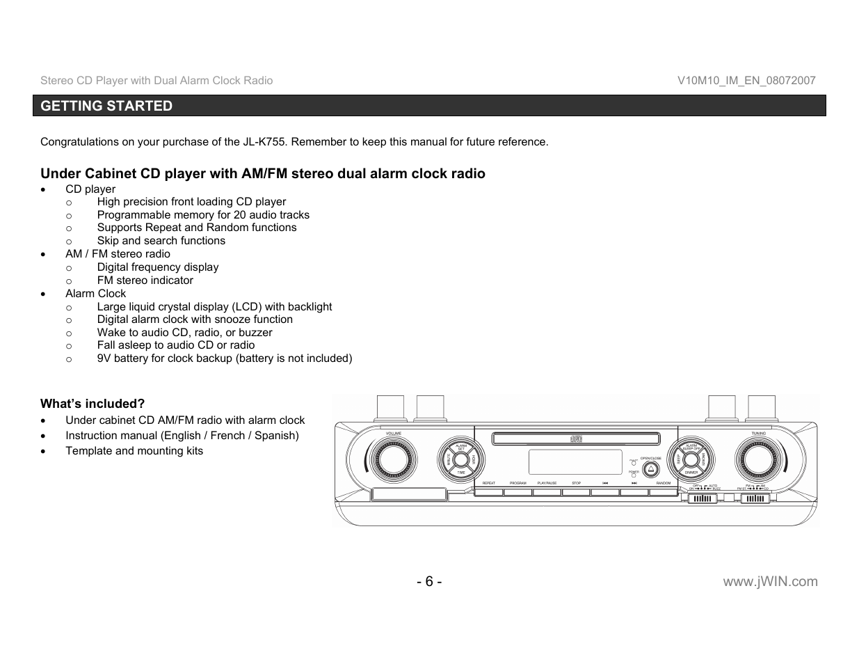 Jwin JL-K755 User Manual | Page 7 / 20