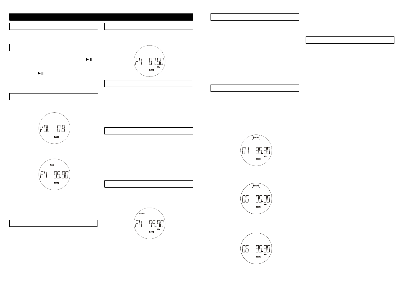 Amplifier and radio facility | Jwin JX-CD8700 User Manual | Page 6 / 10