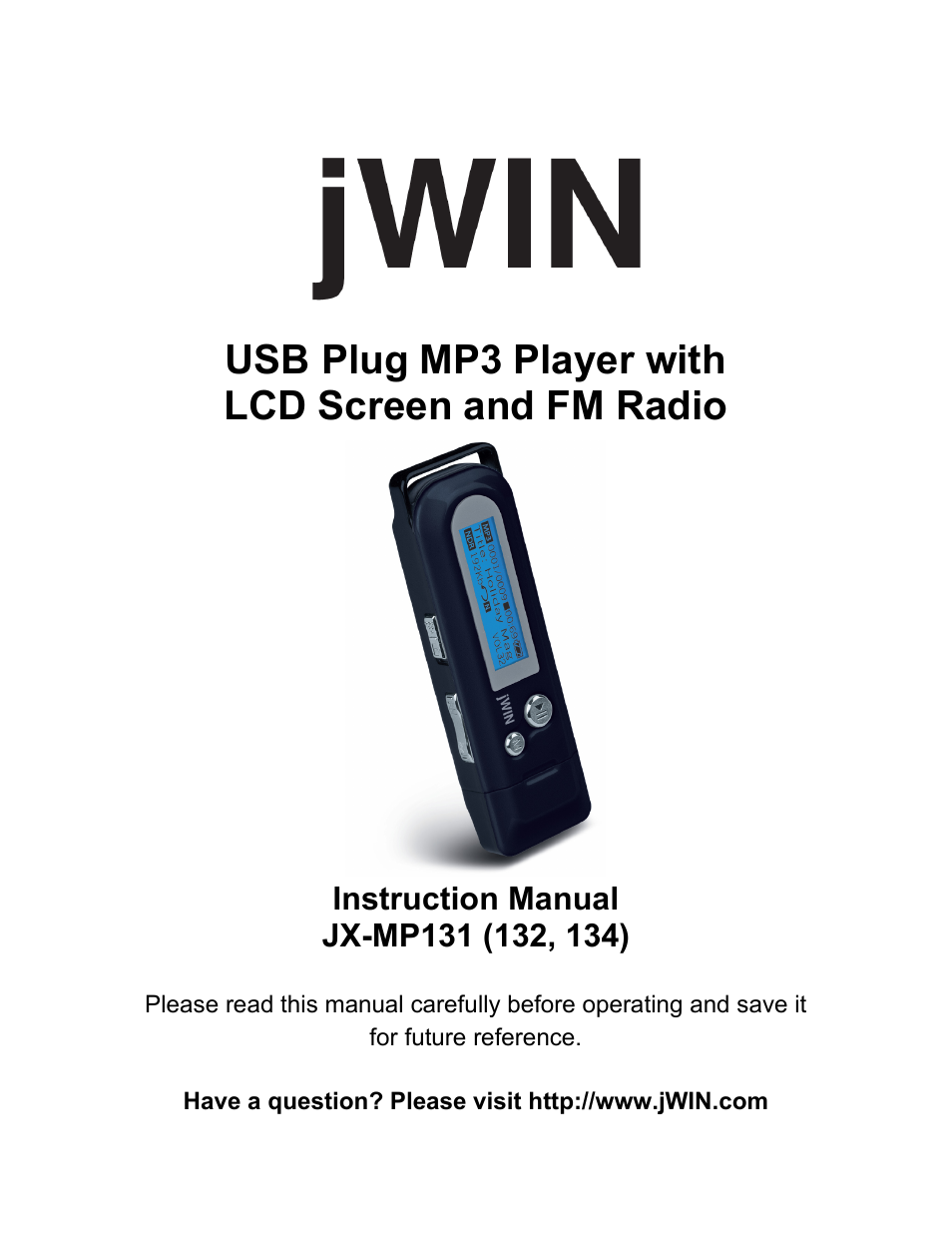 Jwin JX-MP134 User Manual | 14 pages