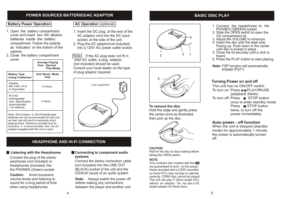 Jwin JX-CD 650J User Manual | Page 3 / 8