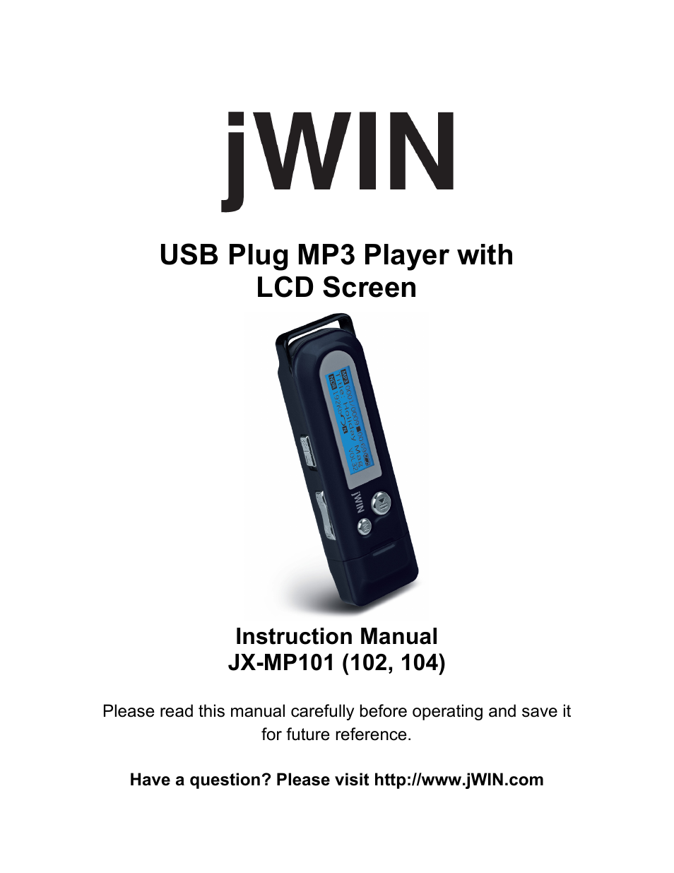 Jwin JX-MP102 User Manual | 14 pages