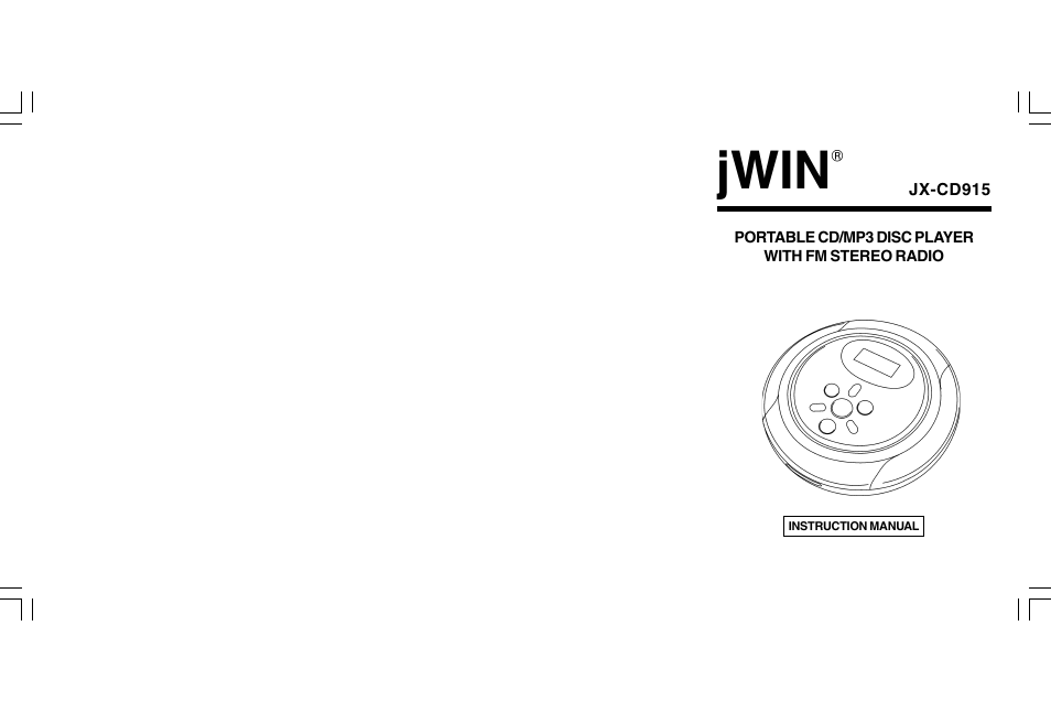 Jwin JX-CD915 User Manual | 3 pages