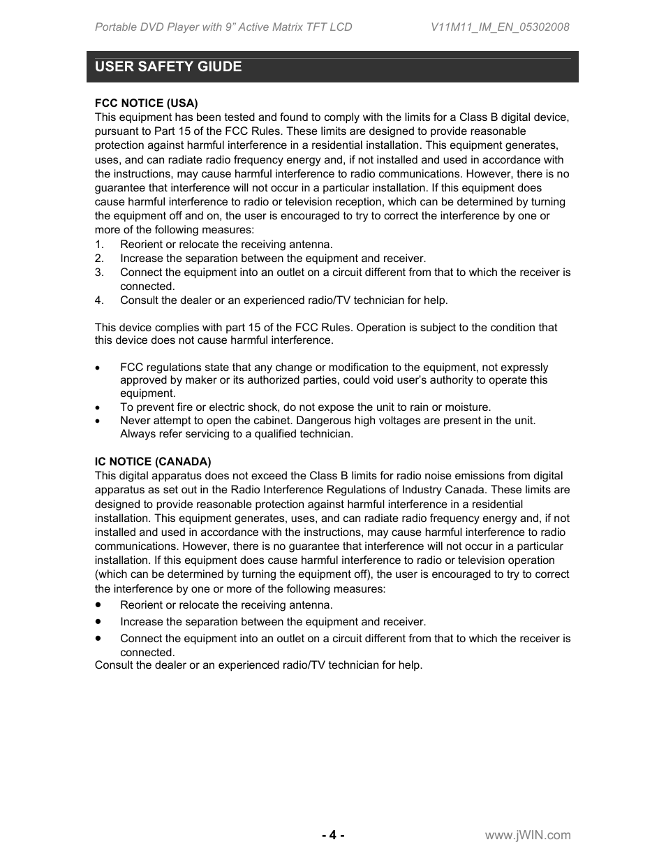 Jwin JD-VD762 User Manual | Page 6 / 24