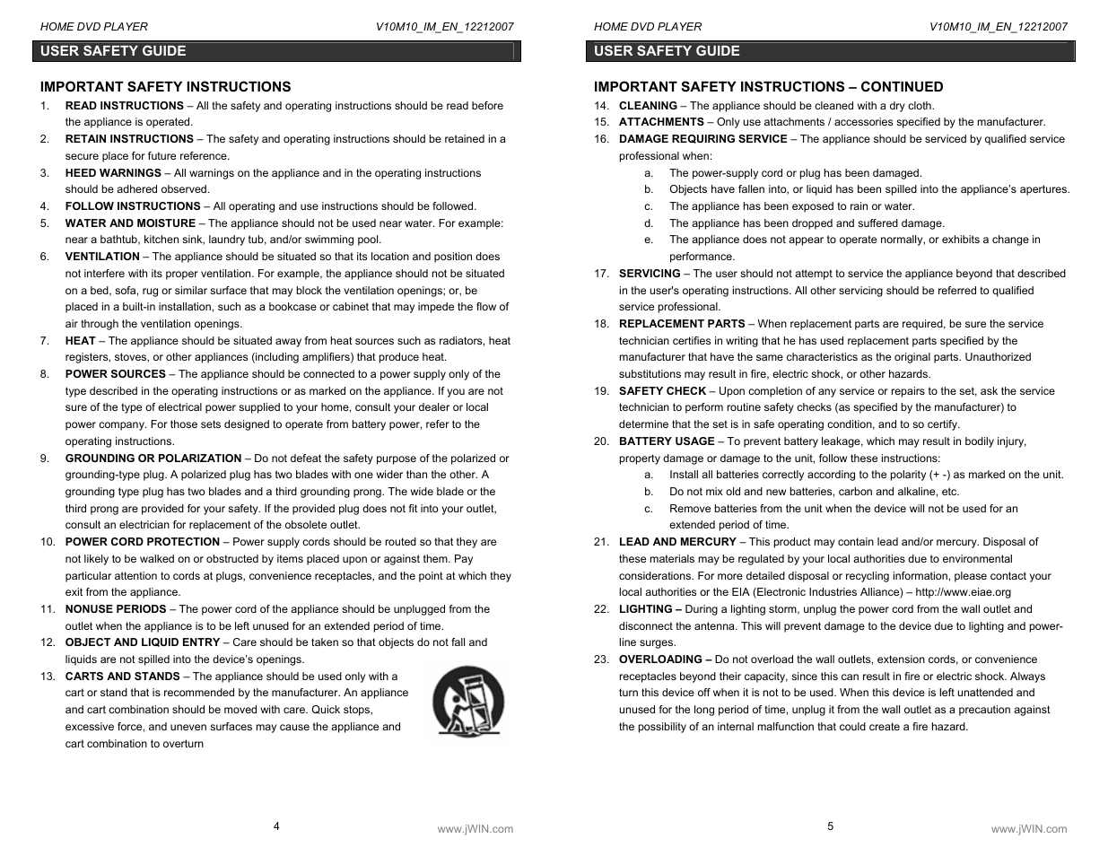 Jwin JD-VD518 User Manual | Page 3 / 16