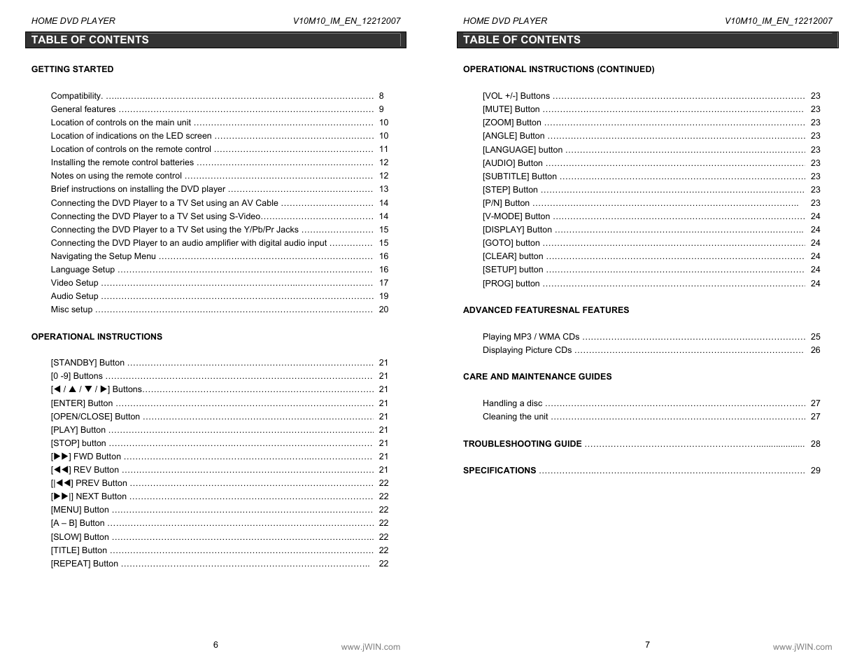 Jwin JD-VD518 User Manual | Page 4 / 16