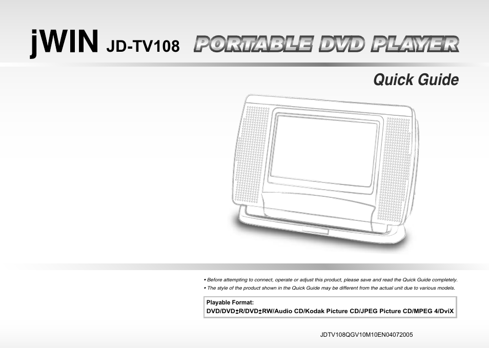 Jwin JD TV108 User Manual | 12 pages