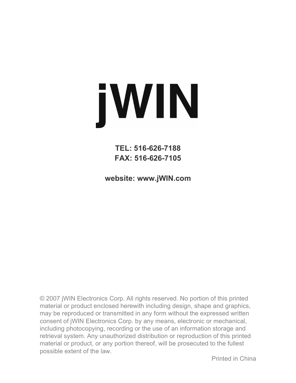 Jwin JS-P200 User Manual | Page 11 / 11