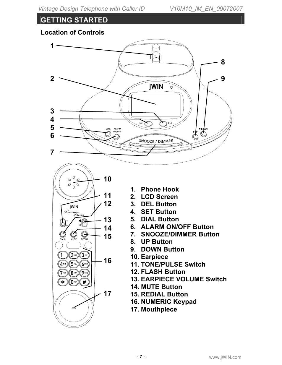 Getting started | Jwin JT-P430 User Manual | Page 8 / 16