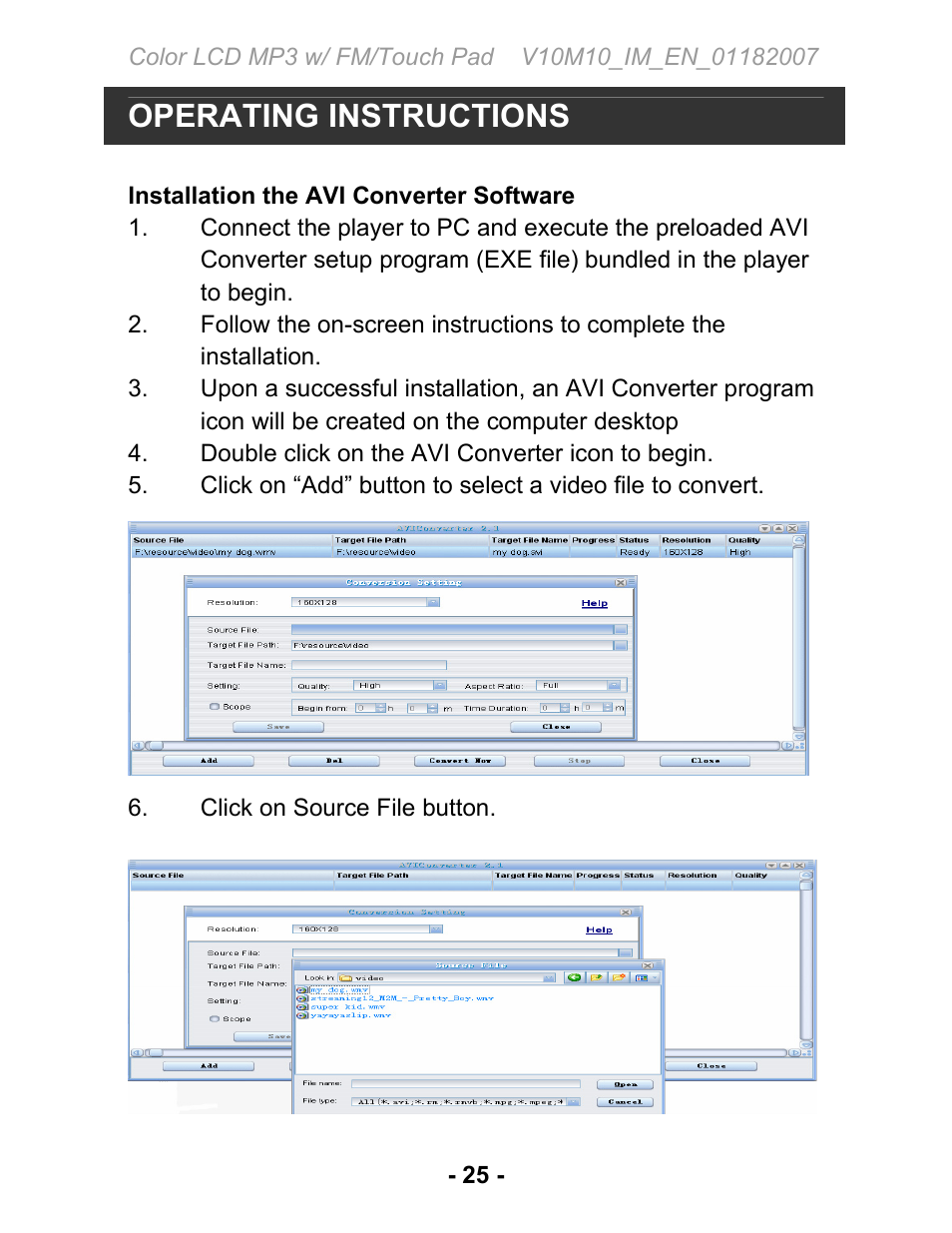 Operating instructions | Jwin JX-MP231 User Manual | Page 26 / 31