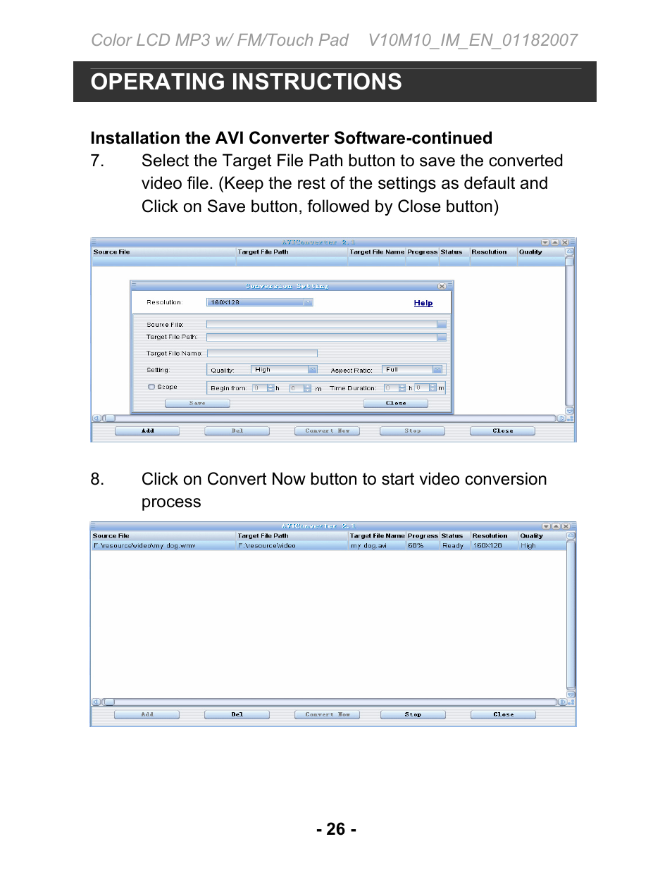 Operating instructions | Jwin JX-MP231 User Manual | Page 27 / 31