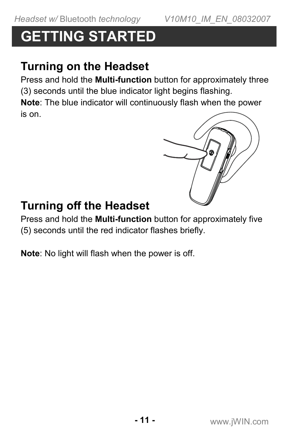 Getting started | Jwin JB TH220 User Manual | Page 12 / 20