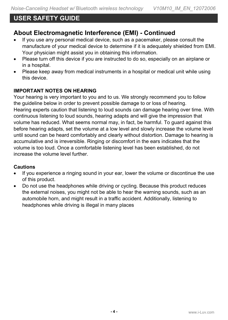 User safety guide | Jwin ILuv i903 User Manual | Page 5 / 23