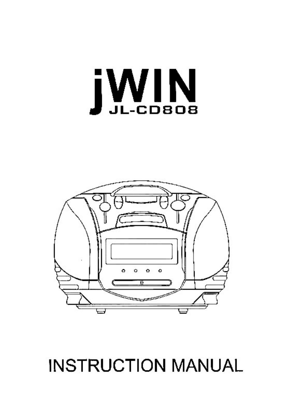 Jwin JL-CD808 User Manual | 9 pages