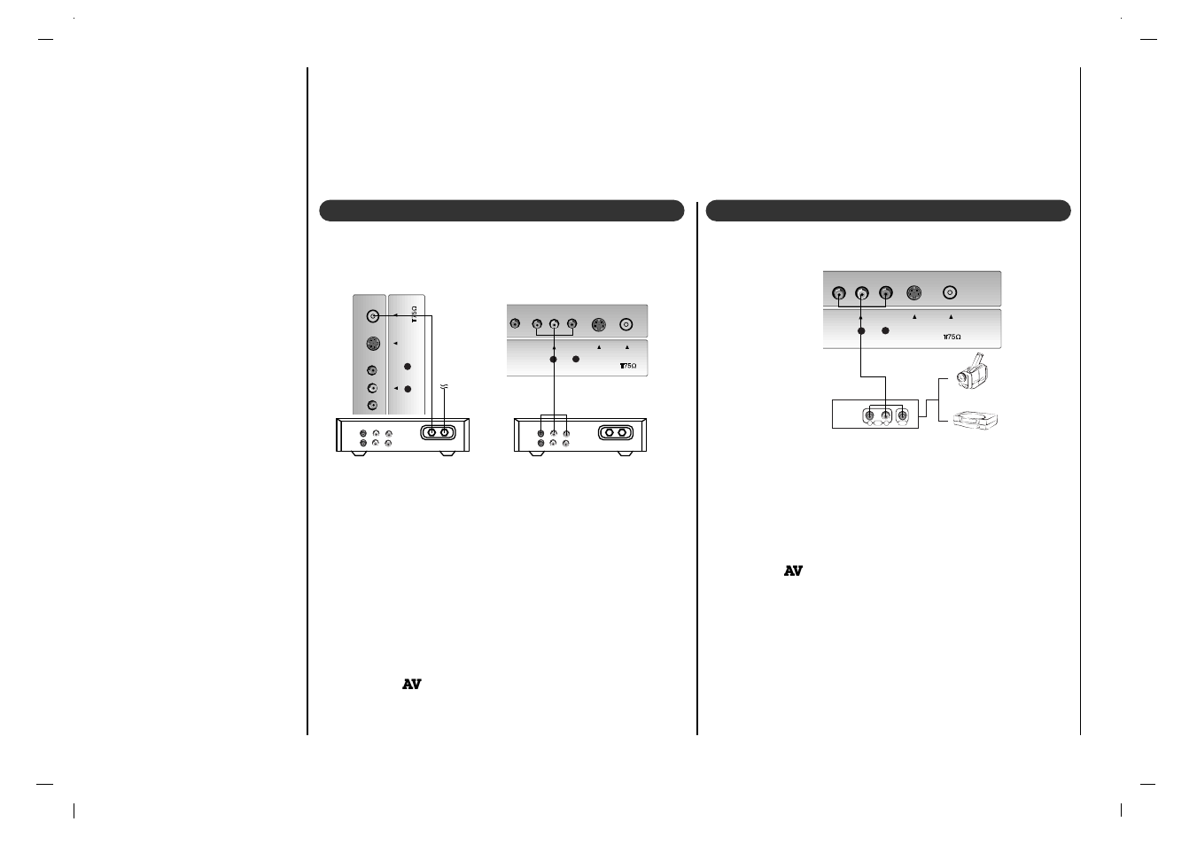 Connection to, External equipment, Watching cable tv watching external av source | Jwin JV-DTV17 User Manual | Page 12 / 96