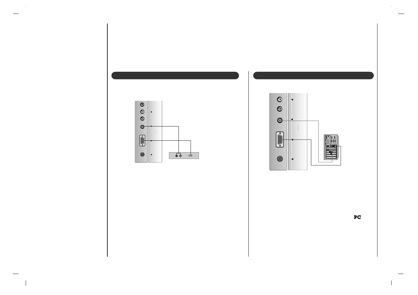 Connection to, External equipment, Connections | Viewing setup, Watching dtv connecting pc | Jwin JV-DTV17 User Manual | Page 14 / 96