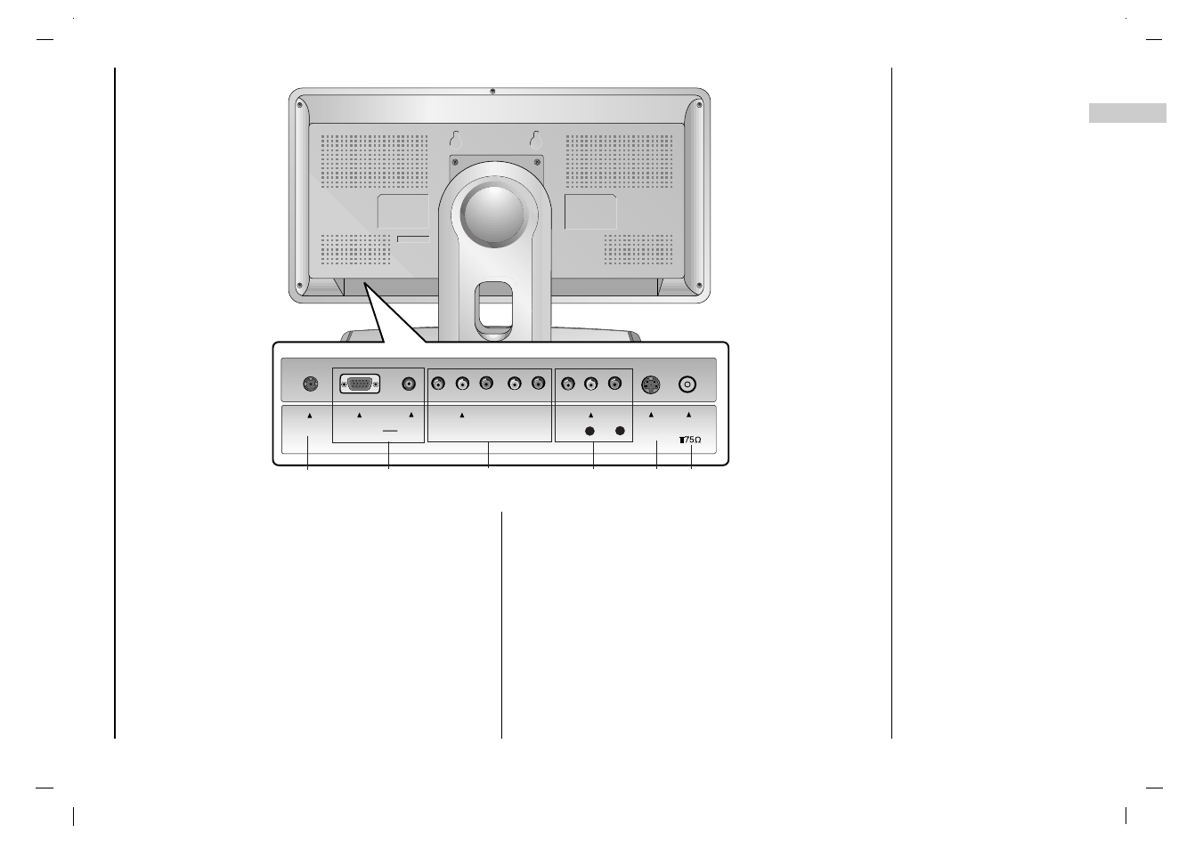 Location and function of controls, Back panel | Jwin JV-DTV17 User Manual | Page 9 / 96