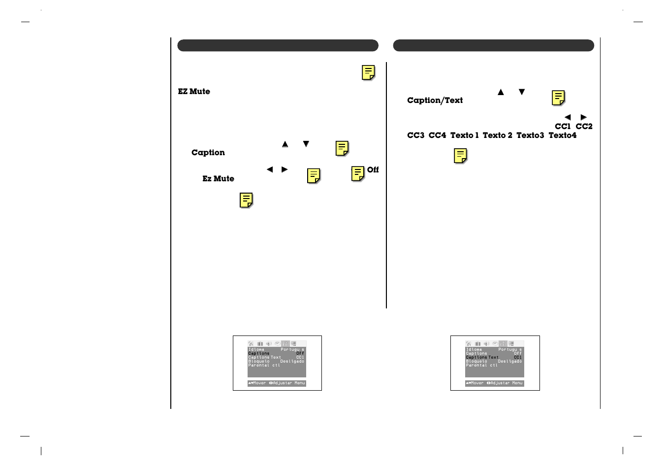 Menu especial, Legenda, Texto legenda | Jwin JV-DTV17 User Manual | Page 90 / 96