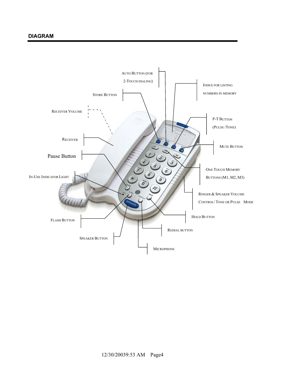 Pause button | Jwin JT-P570 User Manual | Page 4 / 11