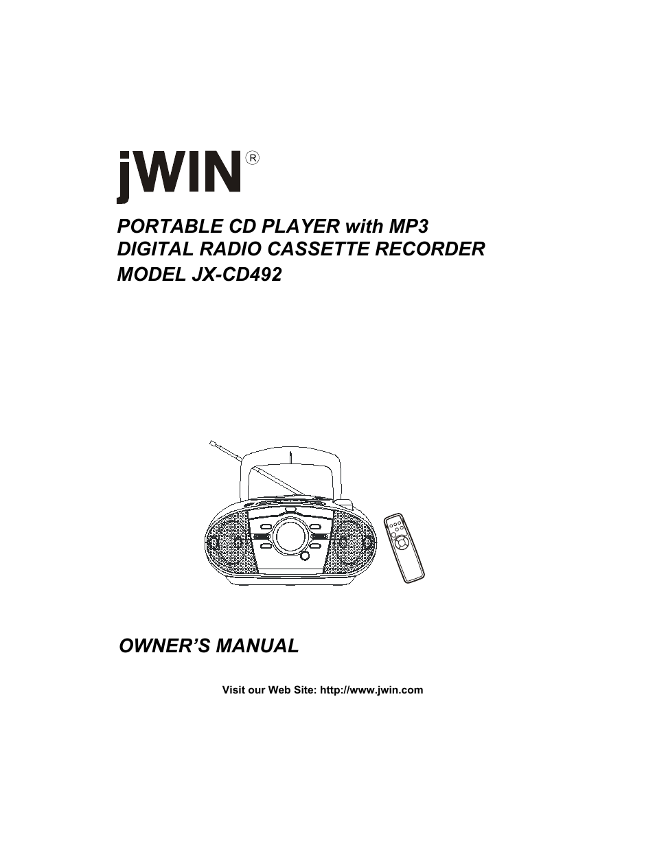 Jwin JX-CD492 User Manual | 16 pages