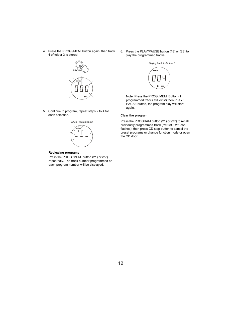 Jwin JX-CD492 User Manual | Page 13 / 16