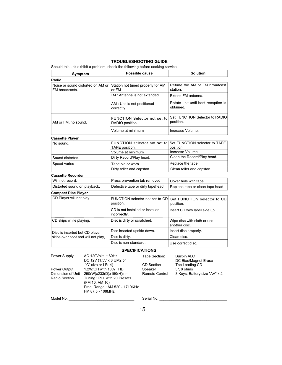 Jwin JX-CD492 User Manual | Page 16 / 16