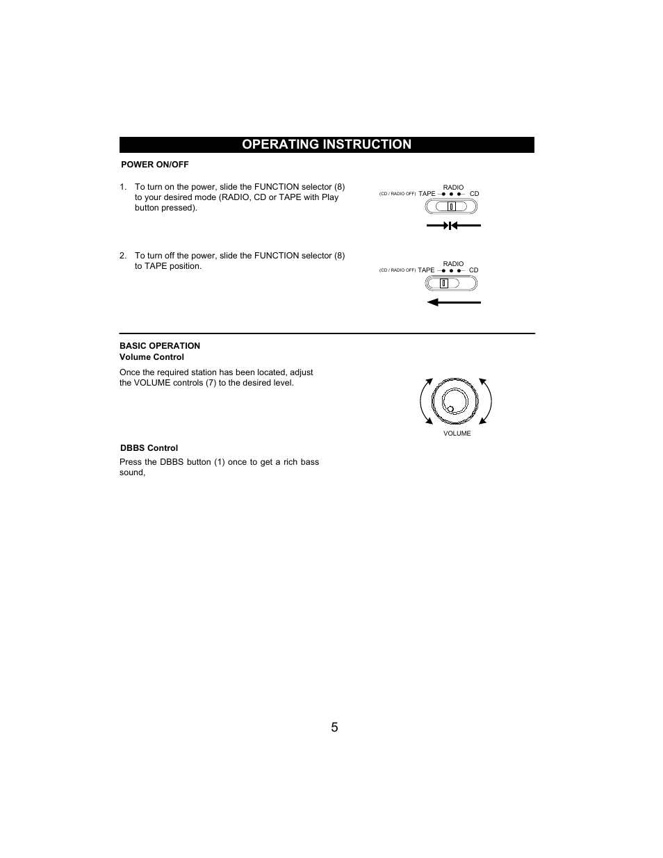 Operating instruction 5 | Jwin JX-CD492 User Manual | Page 6 / 16