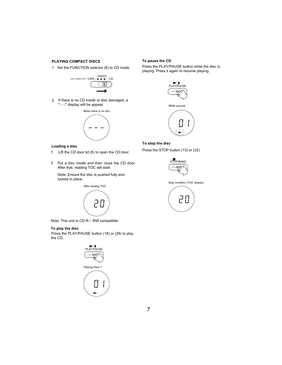 Jwin JX-CD492 User Manual | Page 8 / 16