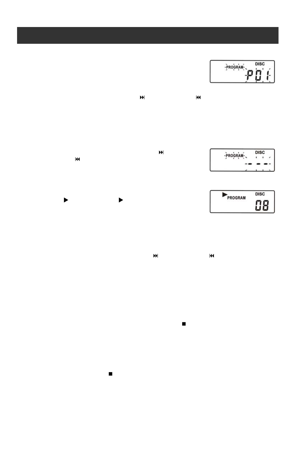 Operational instructions, Program mode | Jwin JX-CD561 User Manual | Page 15 / 20