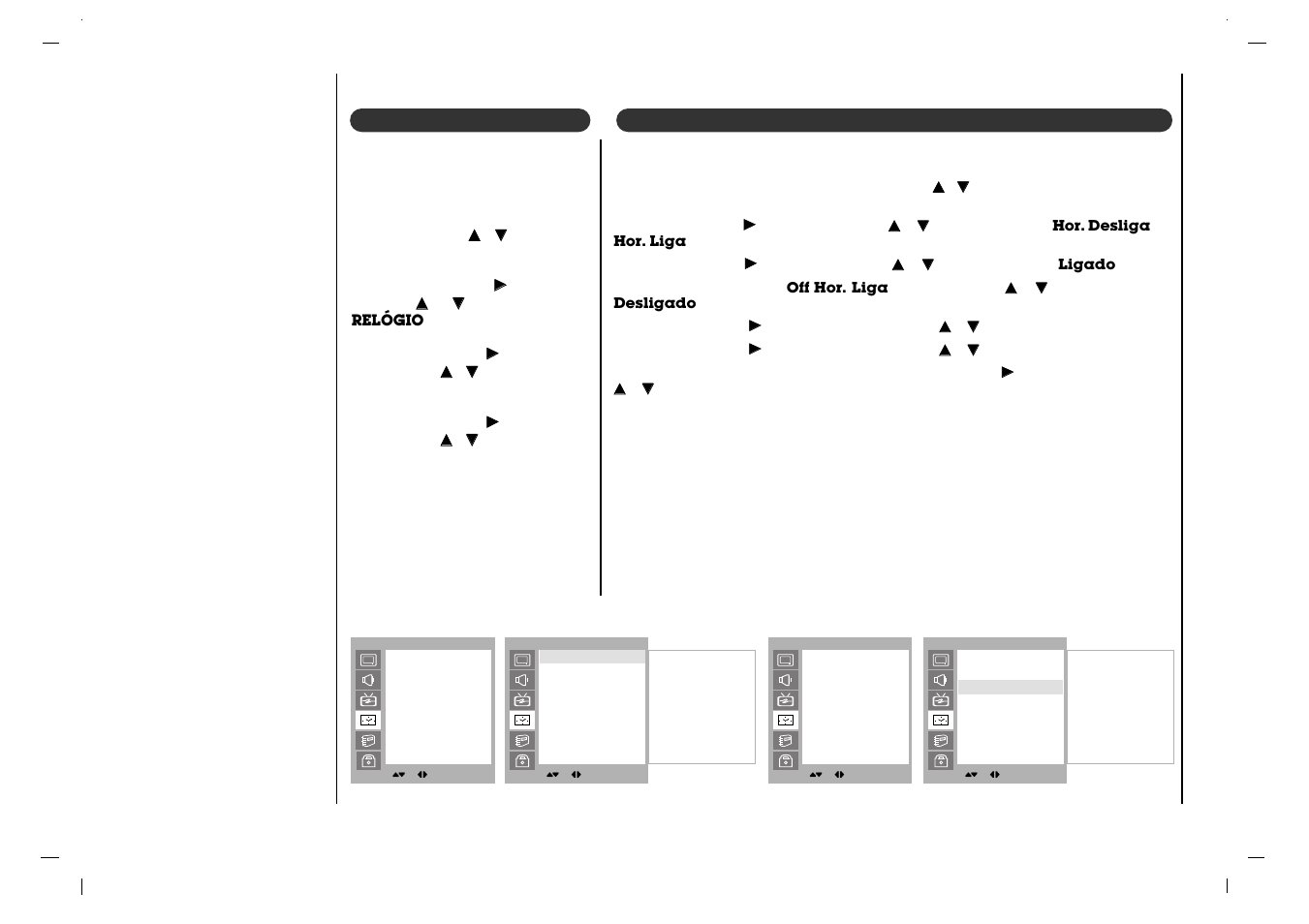 Menu das horas | Jwin JV-DTV37 User Manual | Page 112 / 132