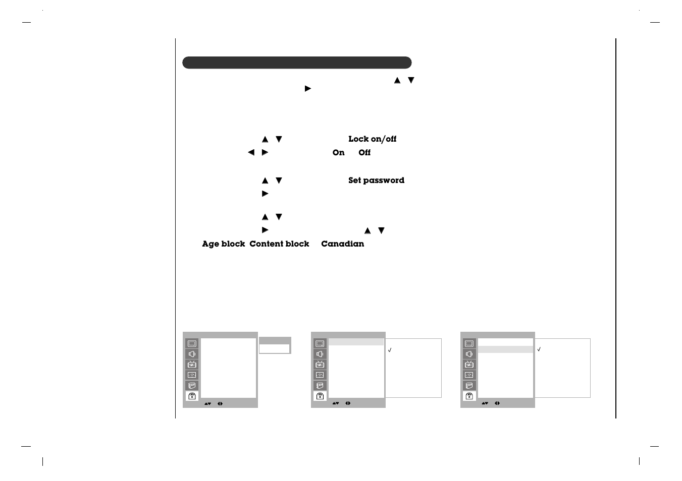 Menu devb lock, Bloquear ajuste de menu | Jwin JV-DTV37 User Manual | Page 116 / 132