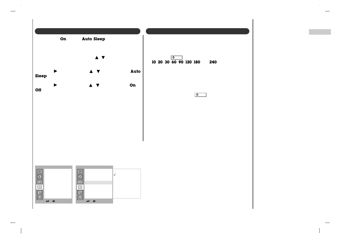 Time menu, Auto sleep sleep timer | Jwin JV-DTV37 User Manual | Page 25 / 132