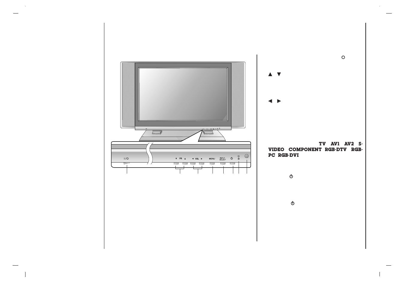 Localización y función de los controles, Panel frontal | Jwin JV-DTV37 User Manual | Page 52 / 132