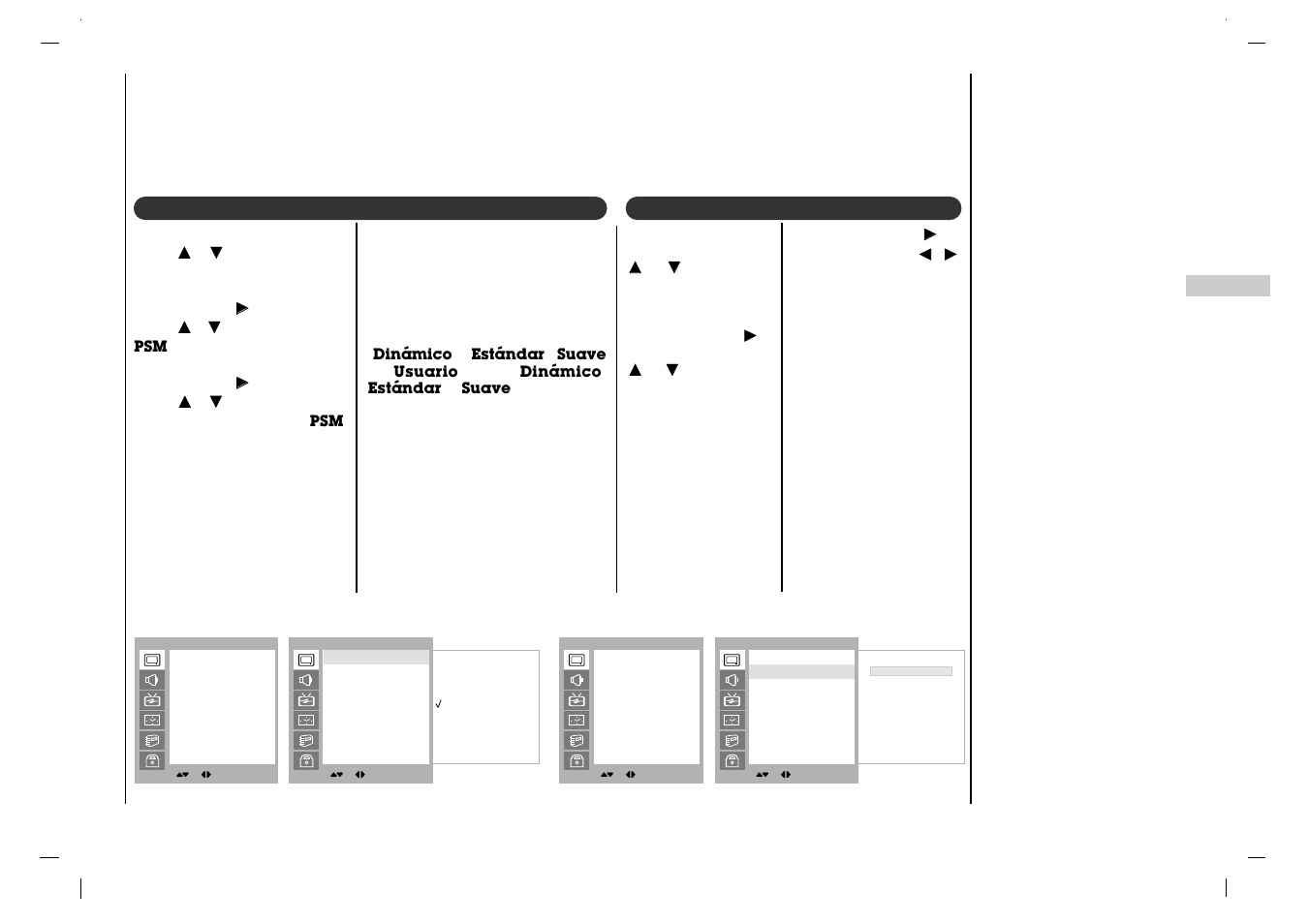 Ajuste de la imagen, Control manual de temperaturas | Jwin JV-DTV37 User Manual | Page 61 / 132