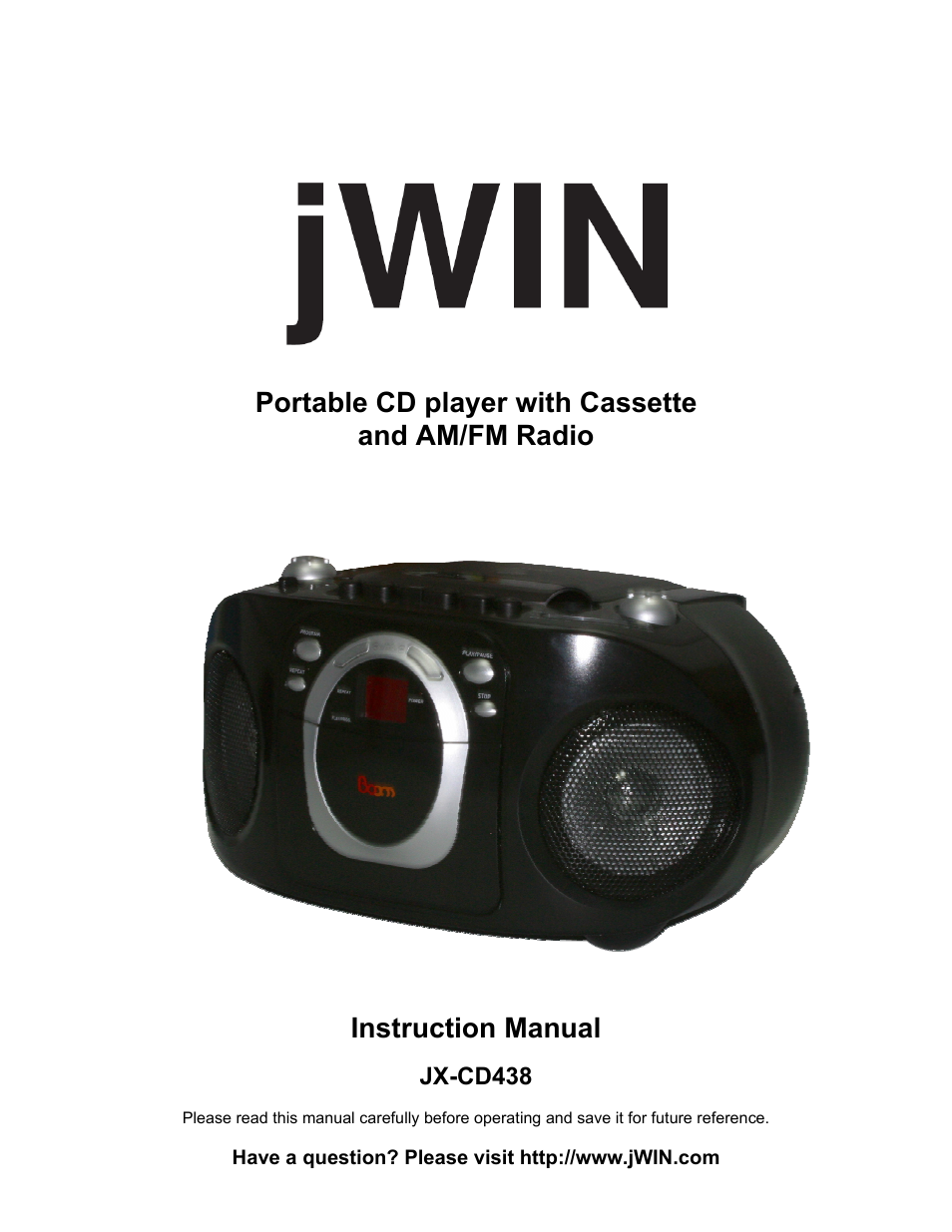 Jwin JX-CD483 User Manual | 16 pages