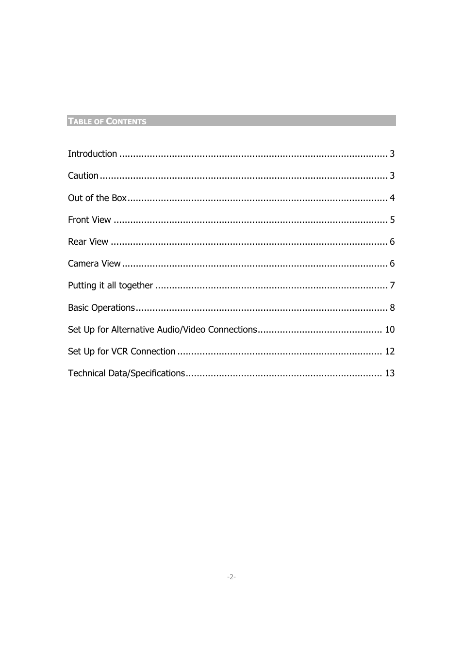 Jwin JV-TV2040 User Manual | Page 2 / 13