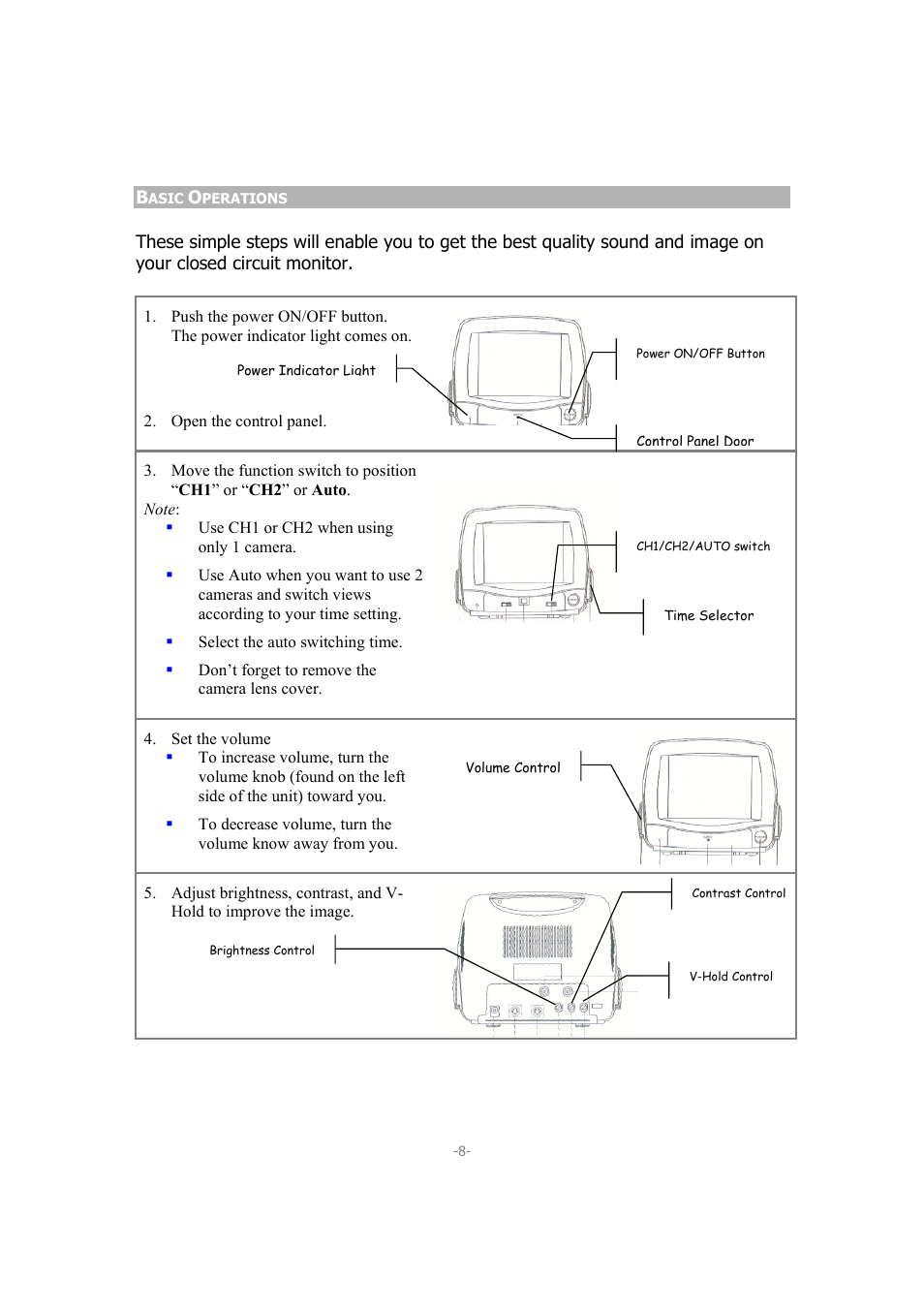 Jwin JV-TV2040 User Manual | Page 8 / 13