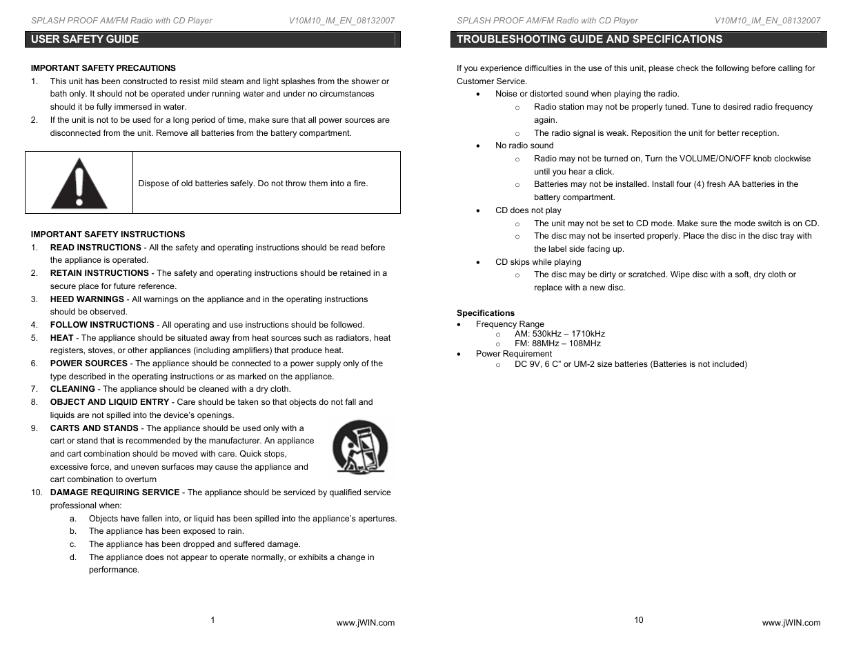 Jwin JX-M89 User Manual | Page 2 / 6