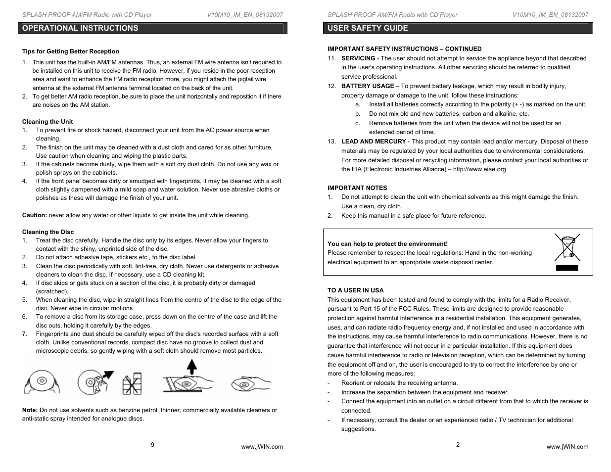 Jwin JX-M89 User Manual | Page 3 / 6