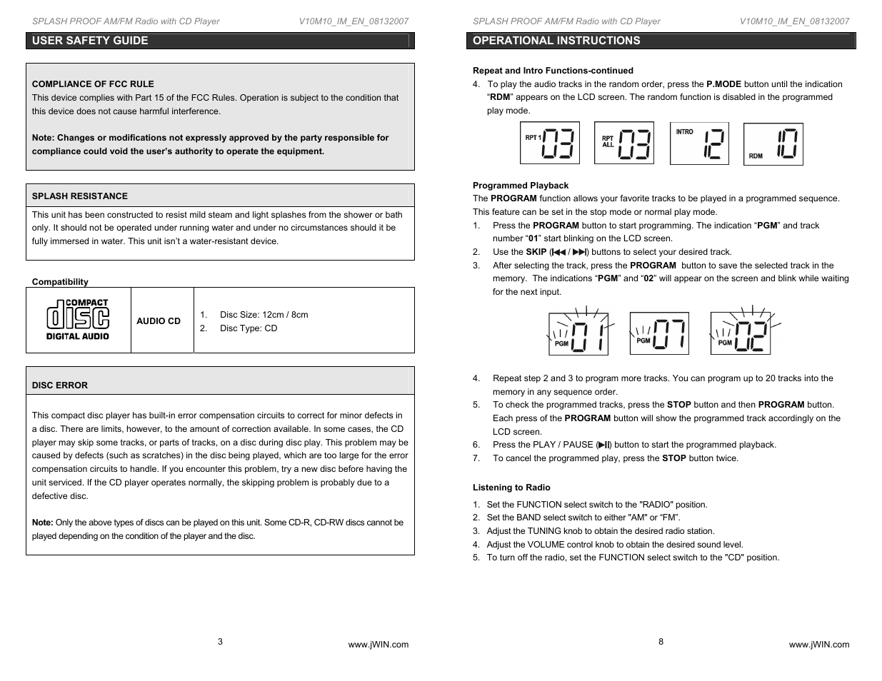 Jwin JX-M89 User Manual | Page 4 / 6