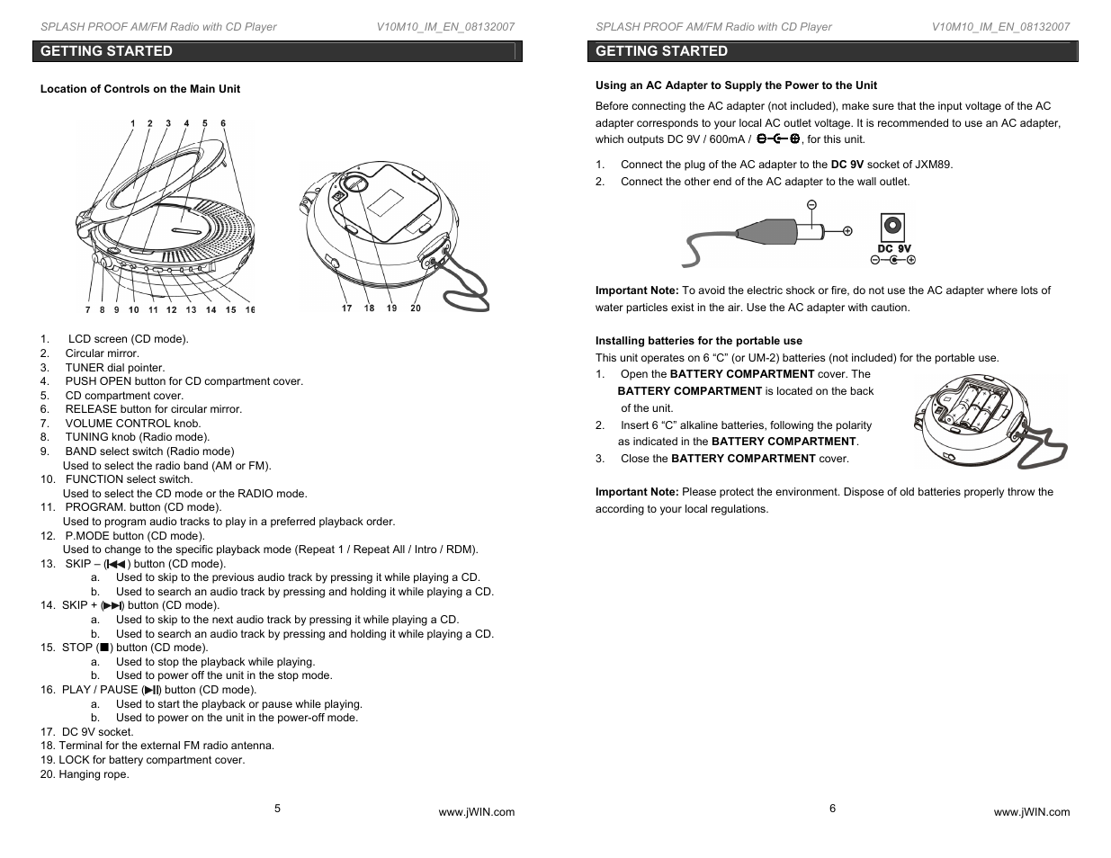 Jwin JX-M89 User Manual | Page 6 / 6